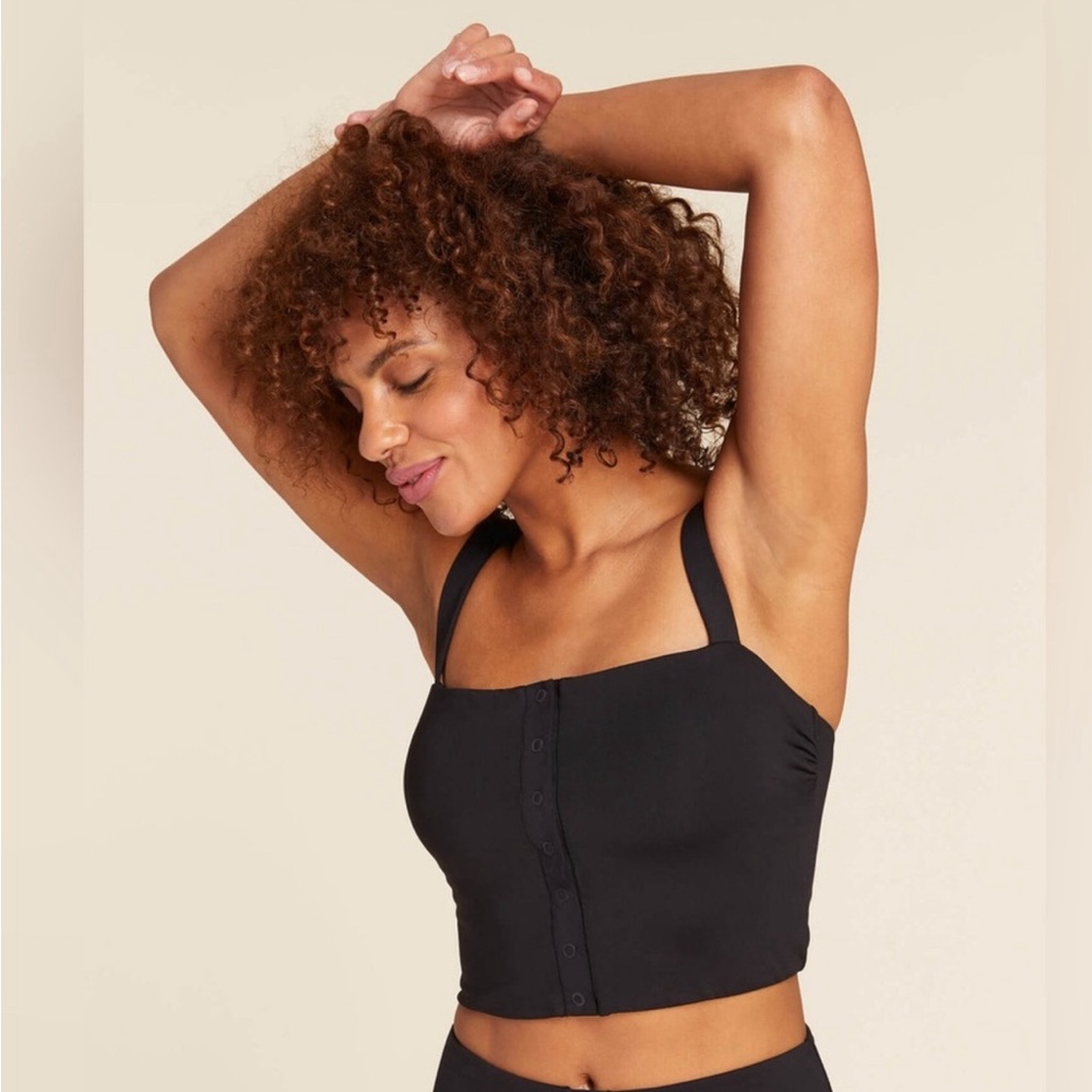 Andie Swim The Snap Top, Flat Black, size Medium